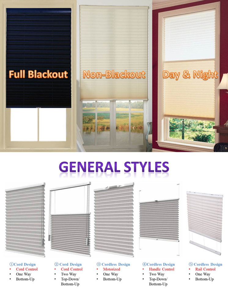 Two Way Pleated Blinds